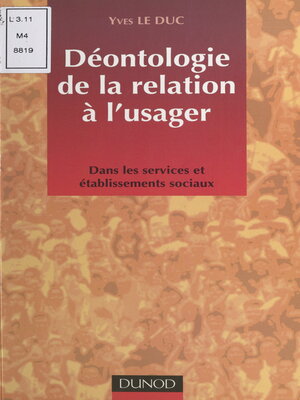 cover image of Déontologie de la relation à l'usager